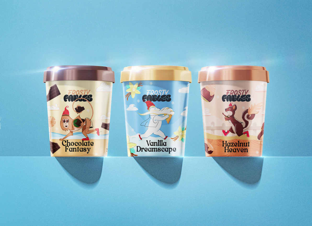 国外创意：Mahmoud Mahroos的Frosty Fables冰淇淋包装设计