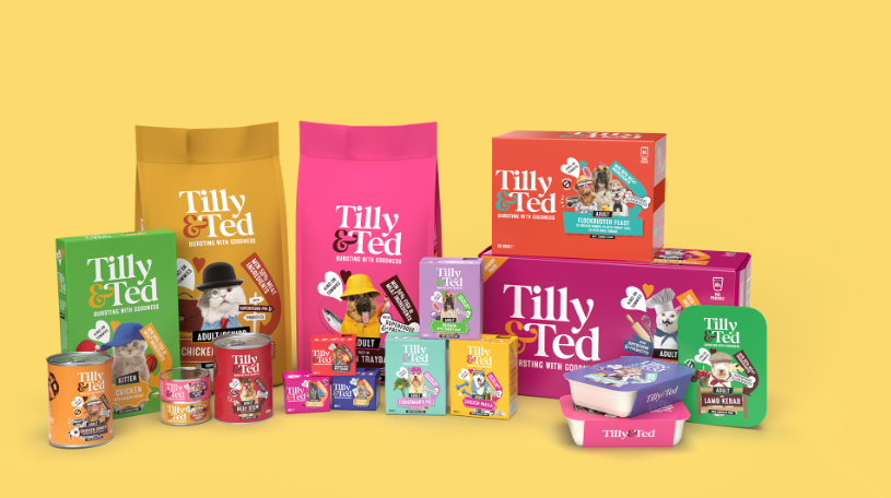 宠物食品包装设计：Slice Design为Tilly&Ted打造的独特有趣的宠物食品包装