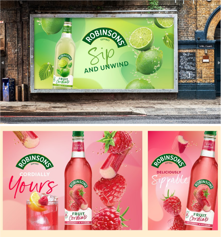 罗宾逊的水果饮料包装设计创意：成人消费者的现代重新设计